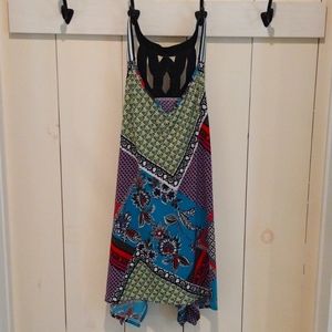 Candie’s Tunic Boho Sleeveless Handkerchief Hem